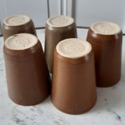 Lot de 5 verres en grès Digoin années 60-70