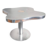 Stainless steel/agate/aluminum side table