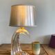 Moulded glass lamp, fabric cable 2 m