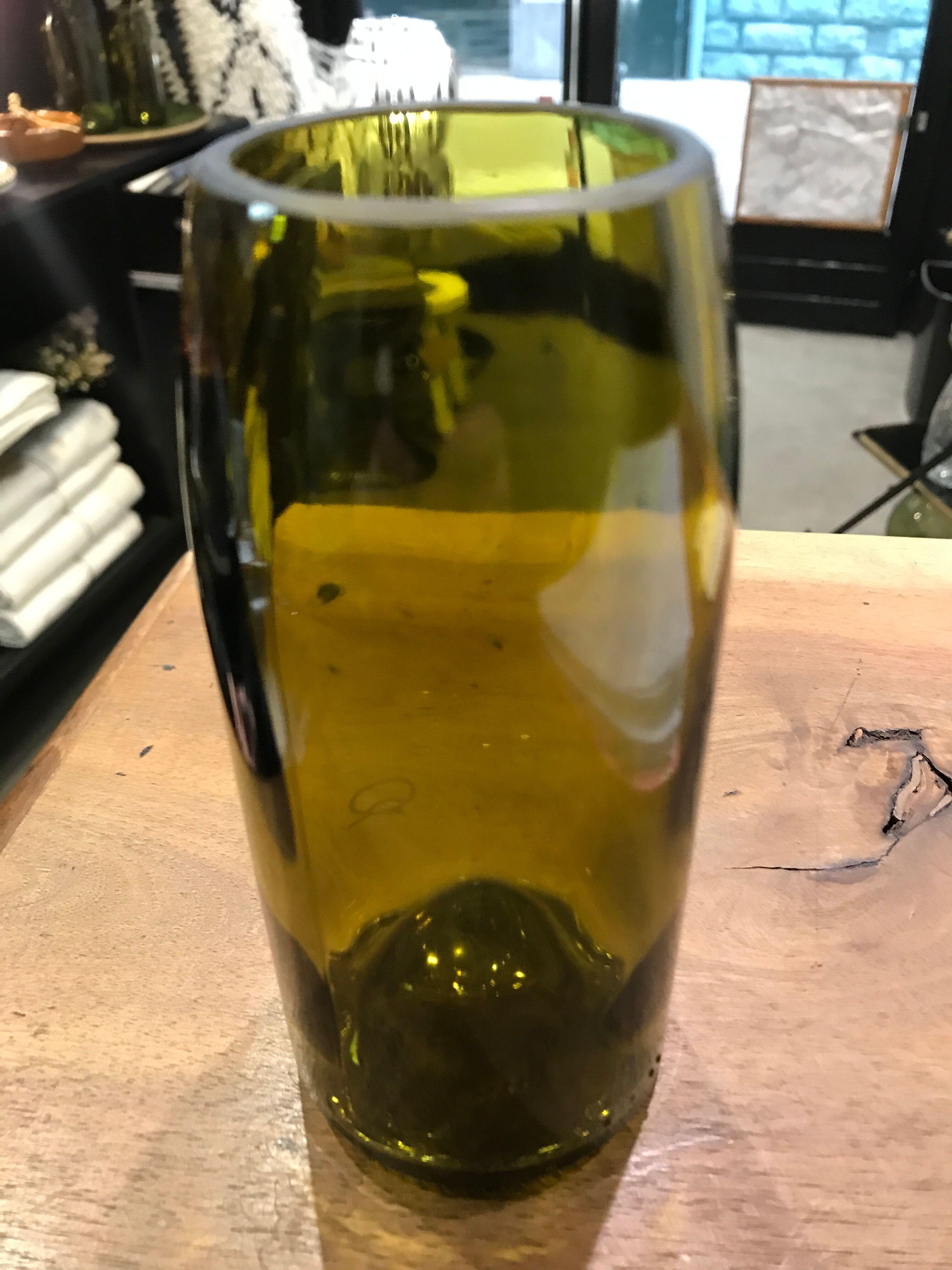 Vase bottle recycled wine small model