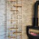 Bent plywood wall, bookcase, flowerbed, Volak by Holesov, 1960s Czechoslova