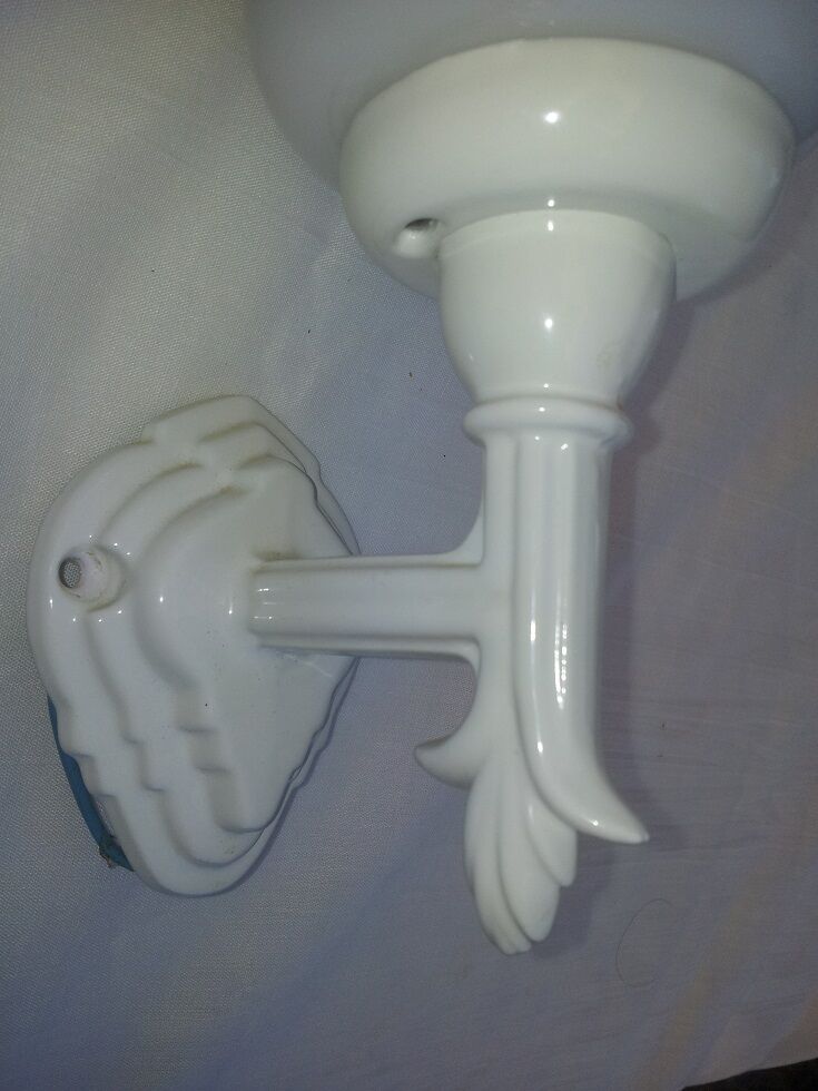 Pair of white wall sconces