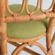 Paire de chaises hautes Italiennes en bambou et rotin 1960s