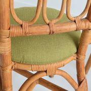 Pair of Italian high chairs in bamboo and rattan from the 1960s.