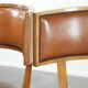 Set of 2 vintage design cocktail chairs/armchairs made of sheepskin leather