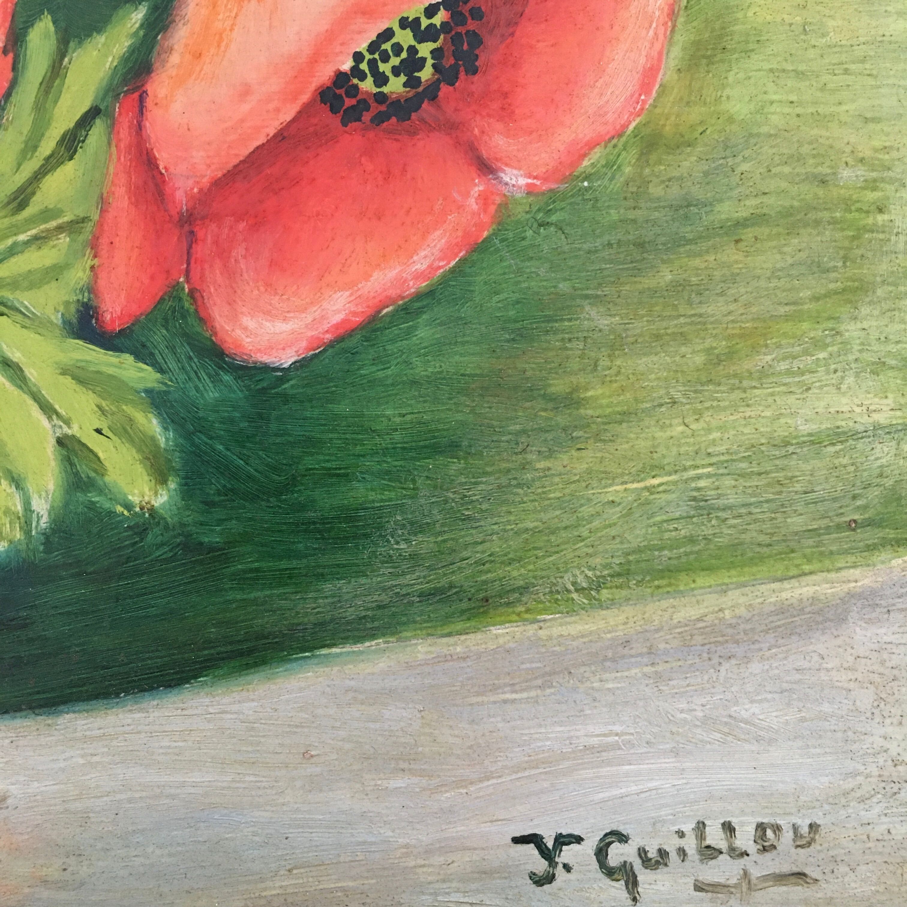 Poppy bouquet painting