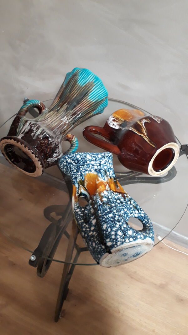 Lot de 3 vases et céramiques 1950/70
