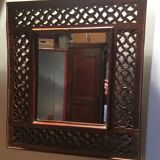 Carved teak mirror 55X61cm
