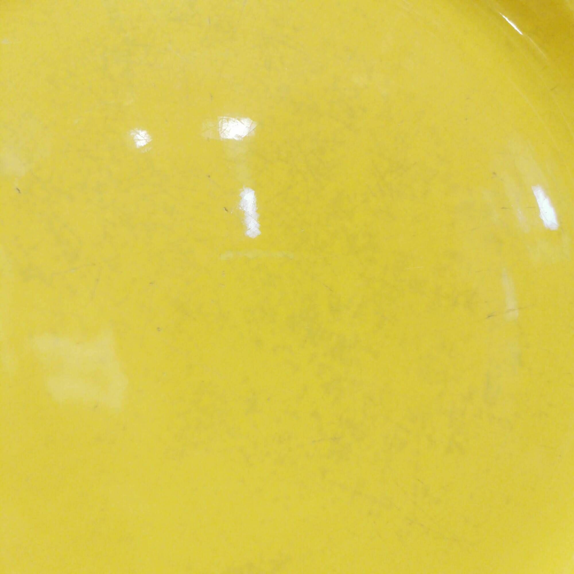 Vintage yellow round plate HBCM