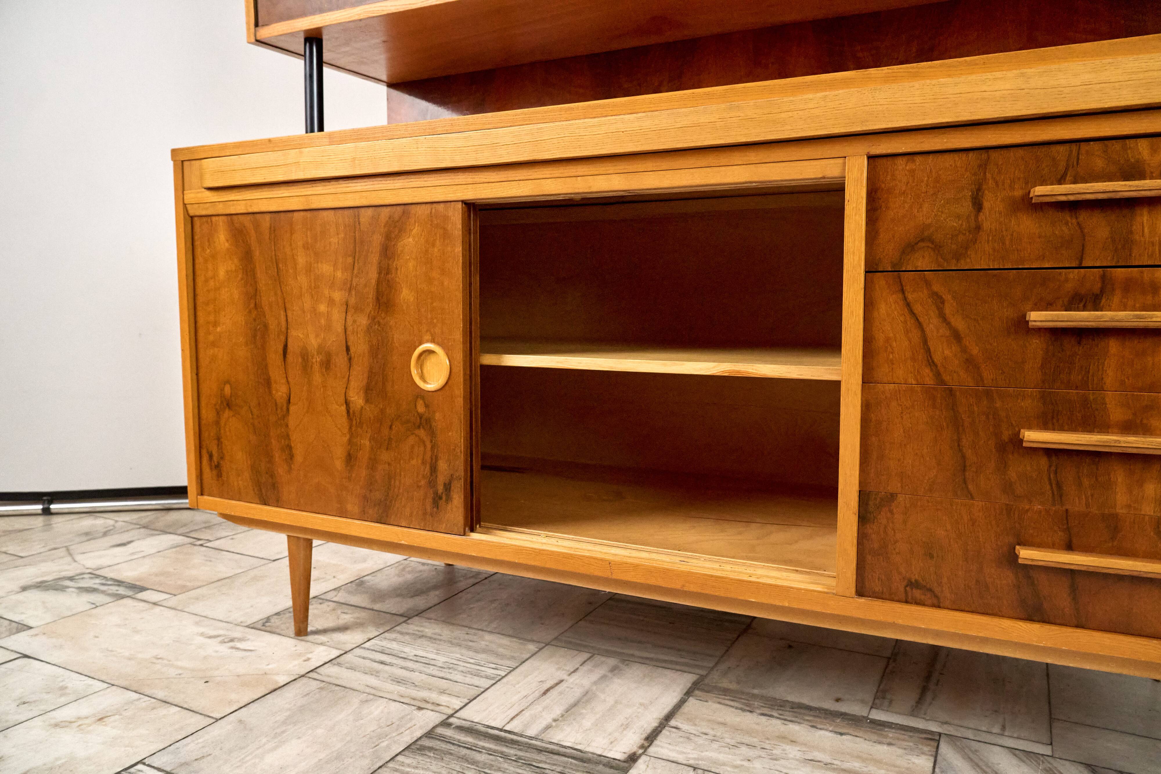Vintage Credenza with pull-out table, 1960s, Czechoslovakia