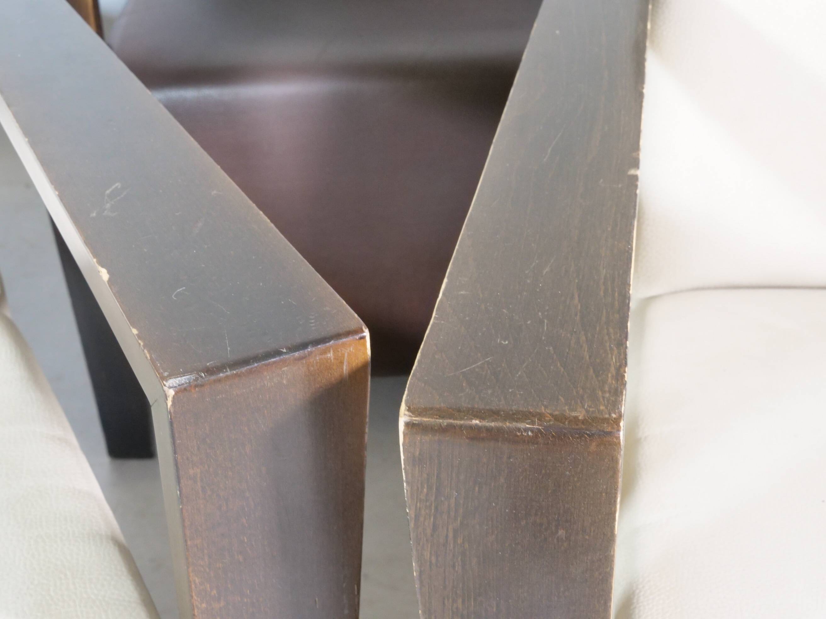 Franz Fertig Dresden leather armchair design, set of 5, 1960s