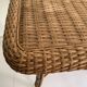 Table basse ancienne en rotin et bambou, 1950