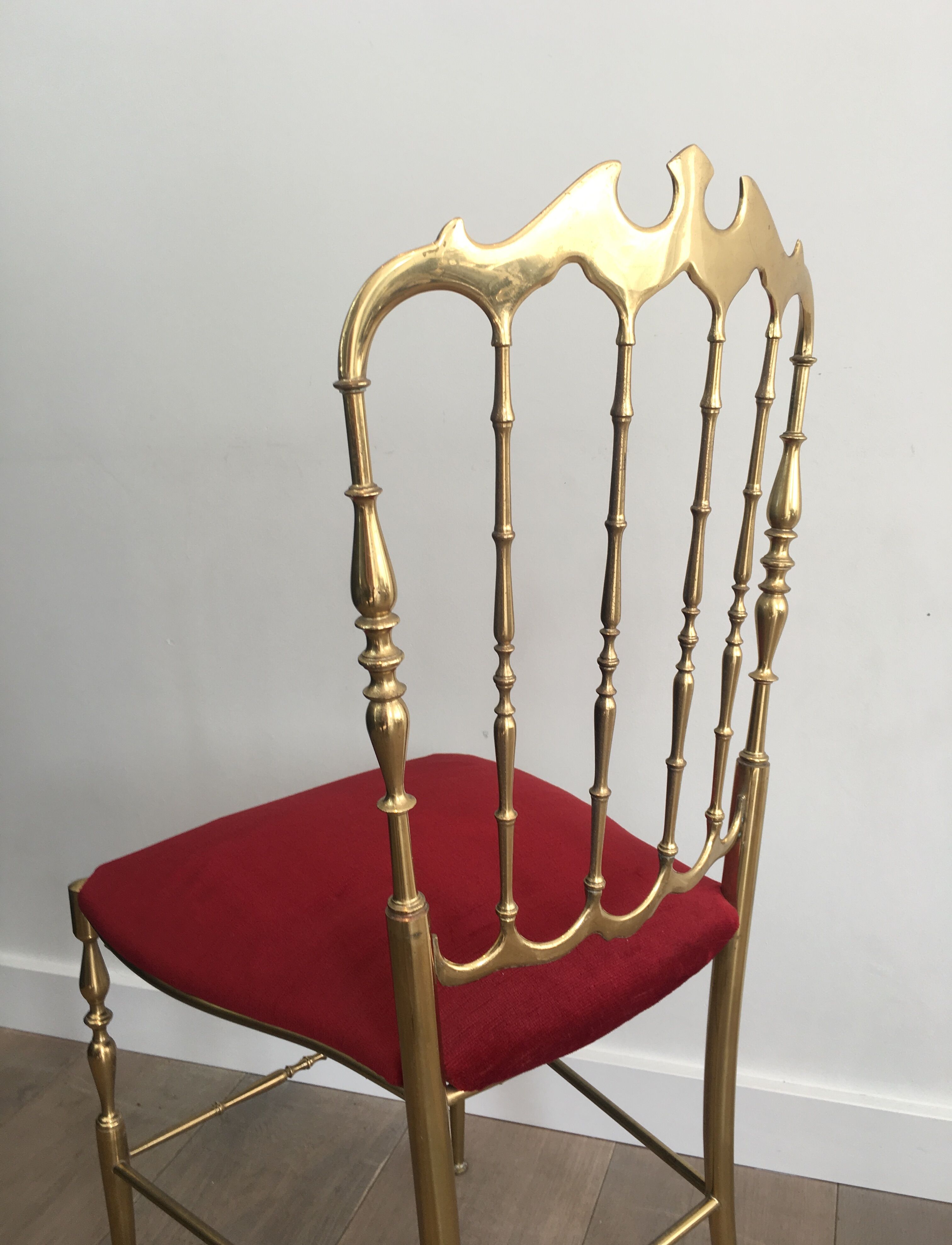 Chiavari brass chair
