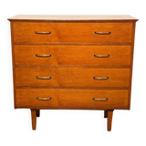 Vintage chest of drawers with gold handles