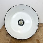 Industrial Blue Enamel Factory Lamp with Cast Iron Top, 1960s