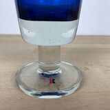 Vase verre Riihimaki Tamara Aladin, bleu, scandinave