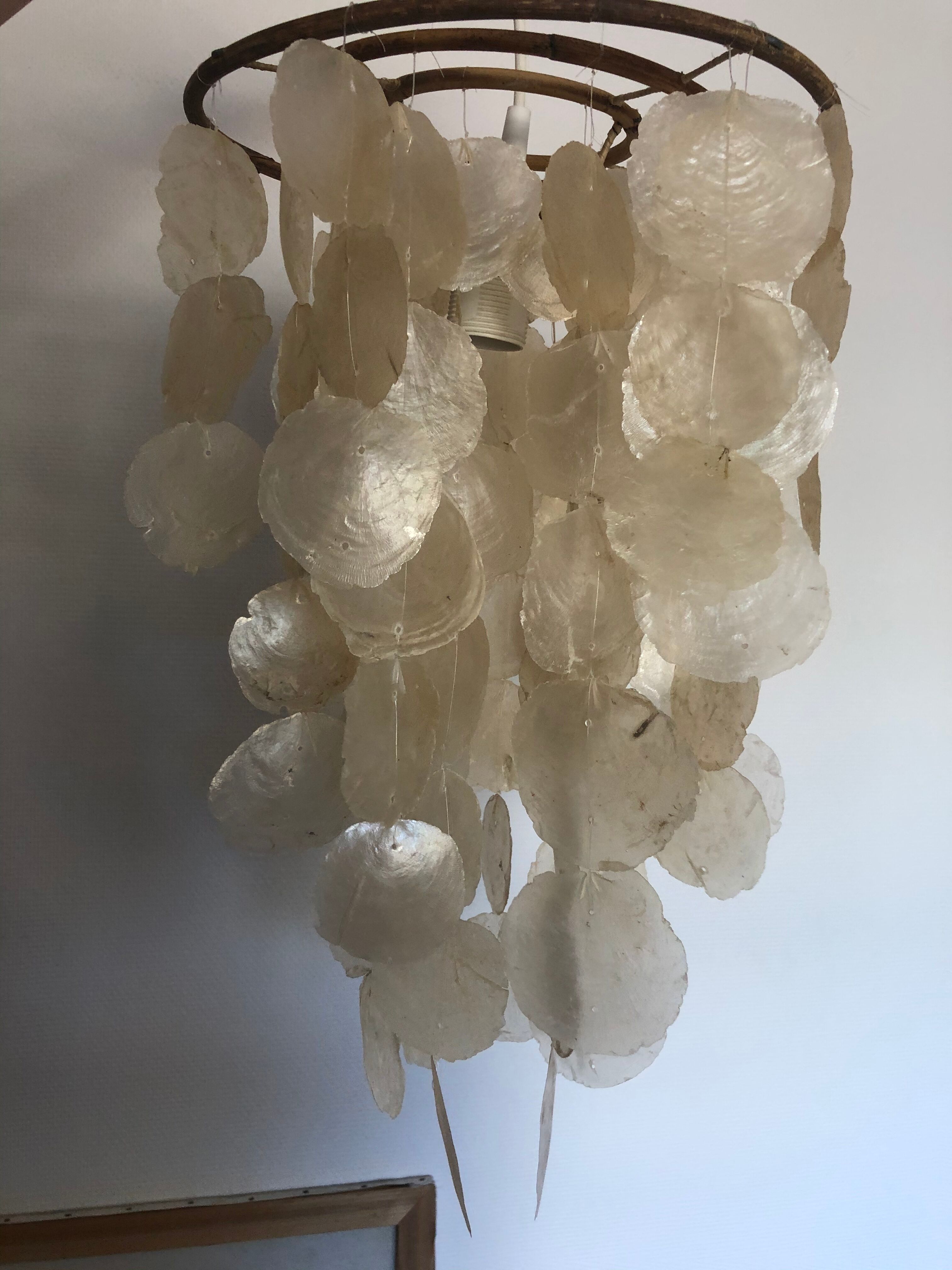 Hanging stamps in mother-of-pearl