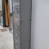 Metal locker cabinet Ronéo 1950 industrial