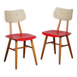 Paire de chaises produites par Ton dans les années 1960