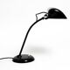 Original 1940s Kaiser Idell industrial metal table lamp model 6581 in black