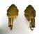 Paire d'appliques feuilles laiton années 70