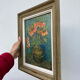 Table bouquet flowers reproduction frame wood