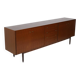 Wooden sideboard with brass knobs, 1960s