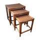 Tables gigognes en rotin vintage