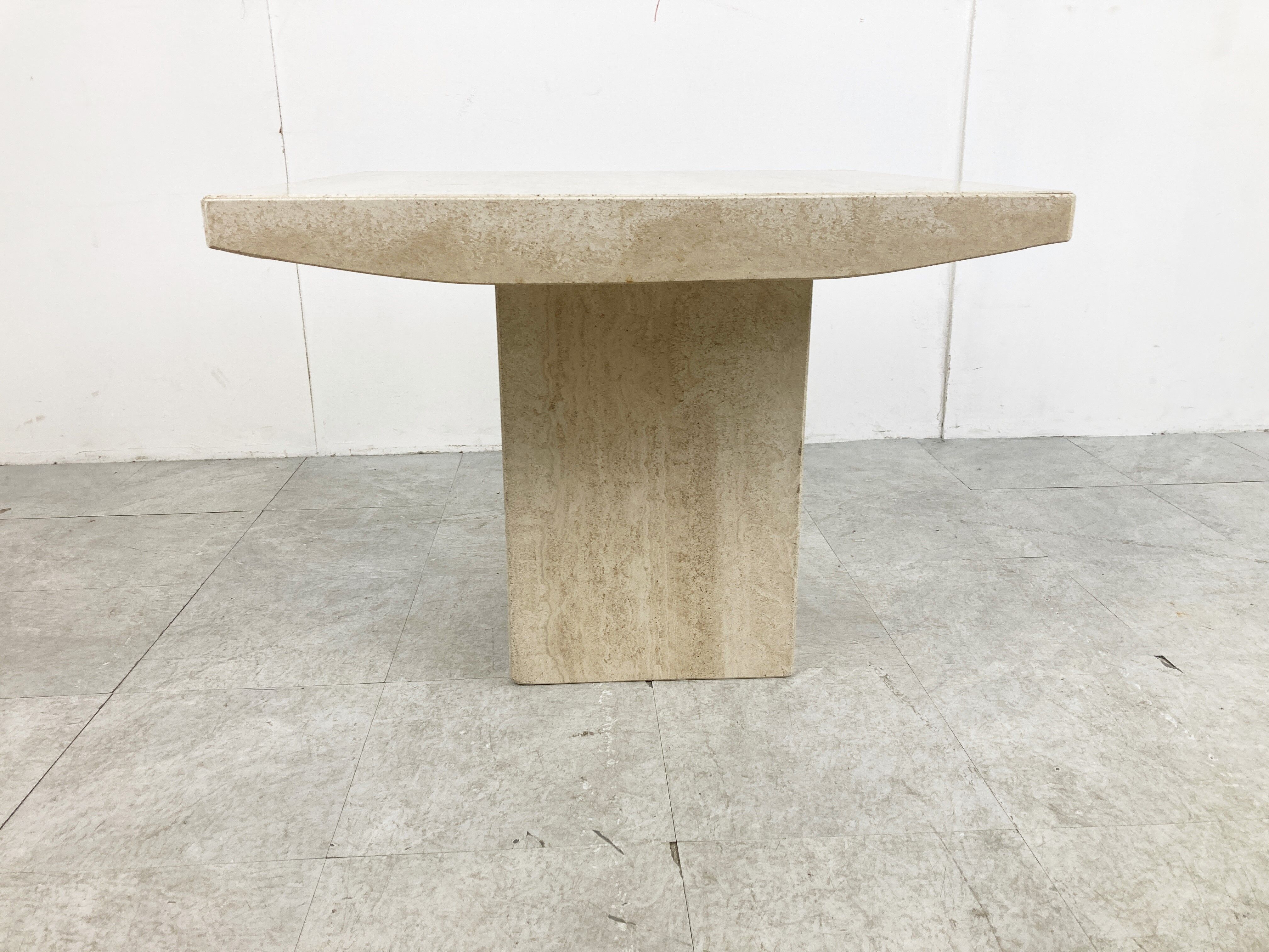 Vintage travertine coffee table, 1970s