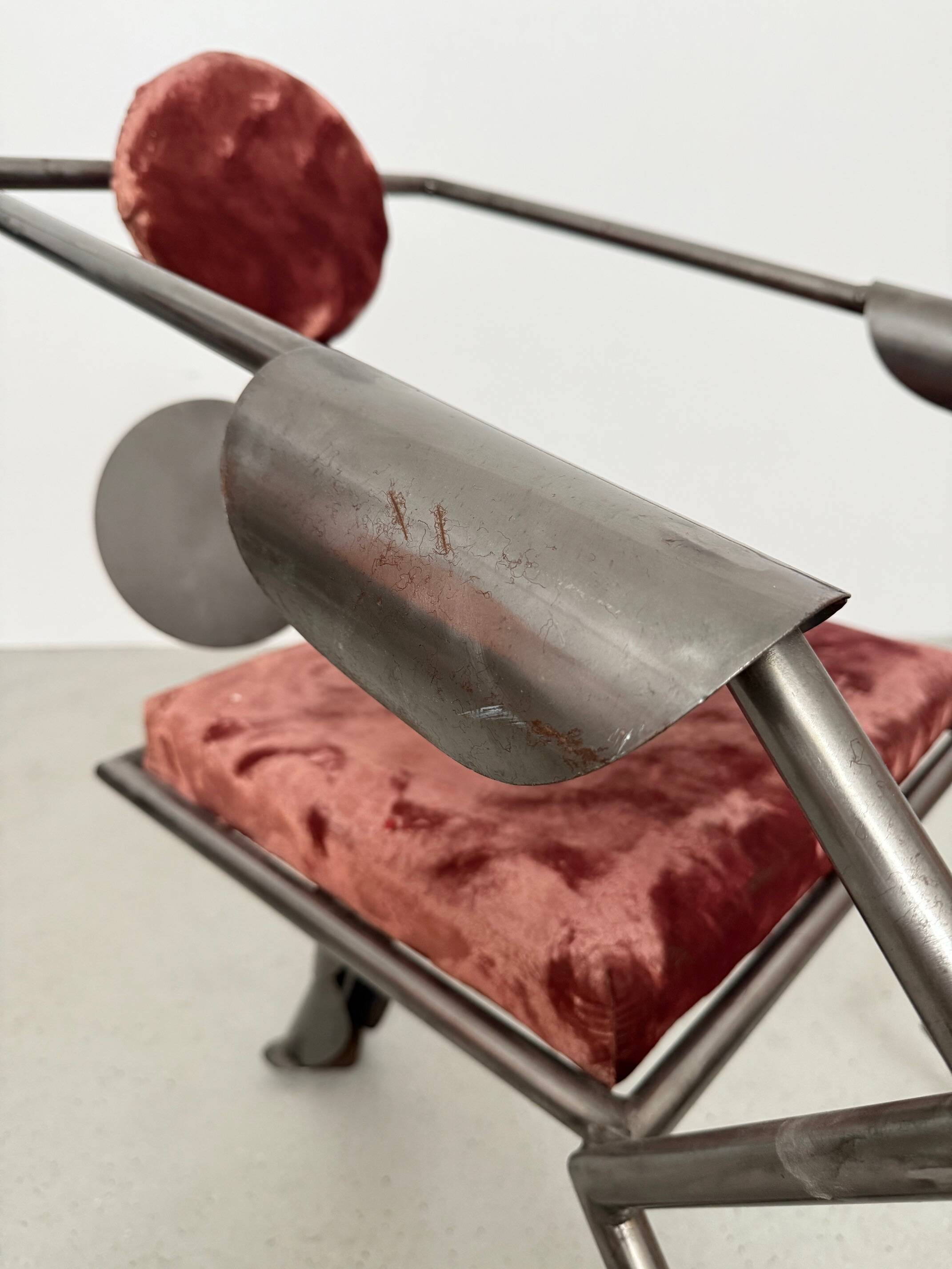 Metal Zoomorphic Brutalist Chair, Germany 1980s
