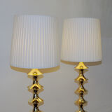 Paire vintage de lampadaires en laiton par Elit AB -Suède années 1960