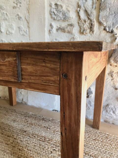 Wooden farmhouse coffee table