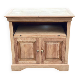 Louis Philippe two-door sideboard TV cabinet renovated in solid raw cherry wood