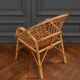 Suite of three rattan armchairs 1960 with original patina