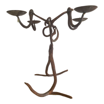 Candlestick in wrought iron
