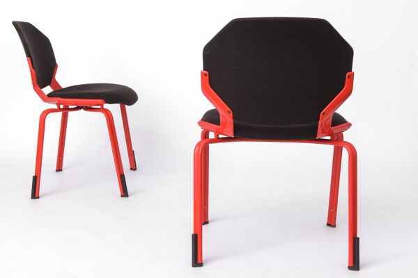 Chaises de l'ère spatiale, ensemble de 4, chaises empilables Fröscher, design allemand des années 1980