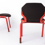 Space Age Chairs Set of 4, Fröscher Stacking Chairs, 1980s German Design