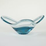 Glass platter, Danish design, 1960s, manufacturer: Holmegaard