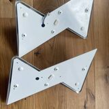 Pair of Led Grossmann wall lights in triangular format