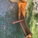 Round table + 2 chairs and 2 rounded benches suitable for the table.