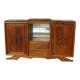 Walnut buffet with black marble top