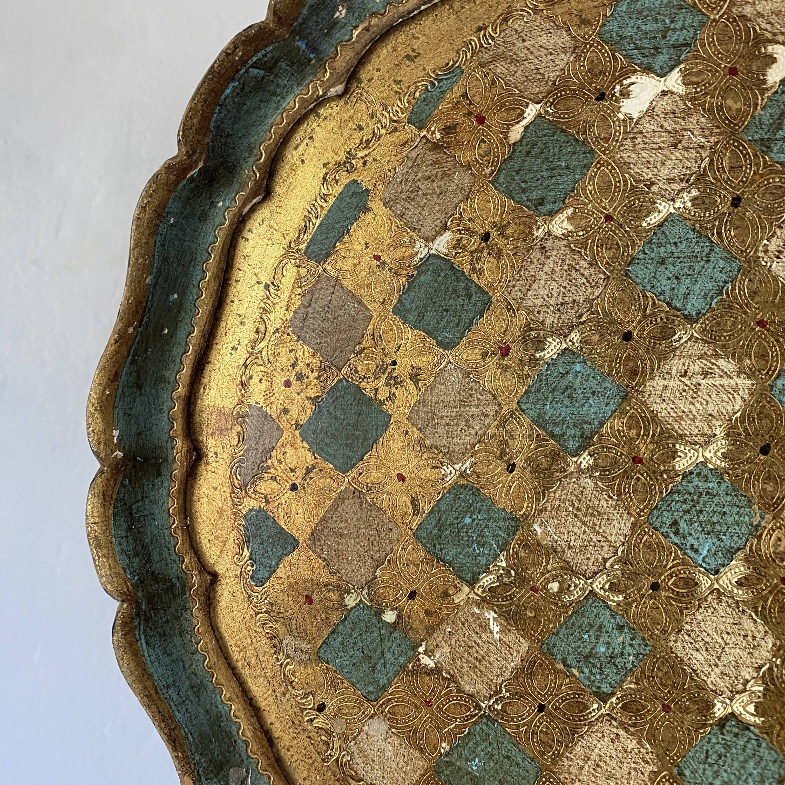 Florentine round tray Italy