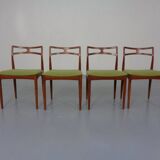 Model 94 Teak Dining Chairs by Johannes Andersen for Christian Linneberg, 1960s, Set of 4