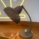 Mushroom lamp with a swan neck, hammered brass, gold — 1960s