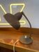 Lampe champignon col de cygne laiton martelée dorée — années 60