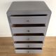 Wooden dresser painted five drawers tapered feet, vintage 60s