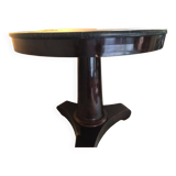 Large mahogany and marble empire pedestal table