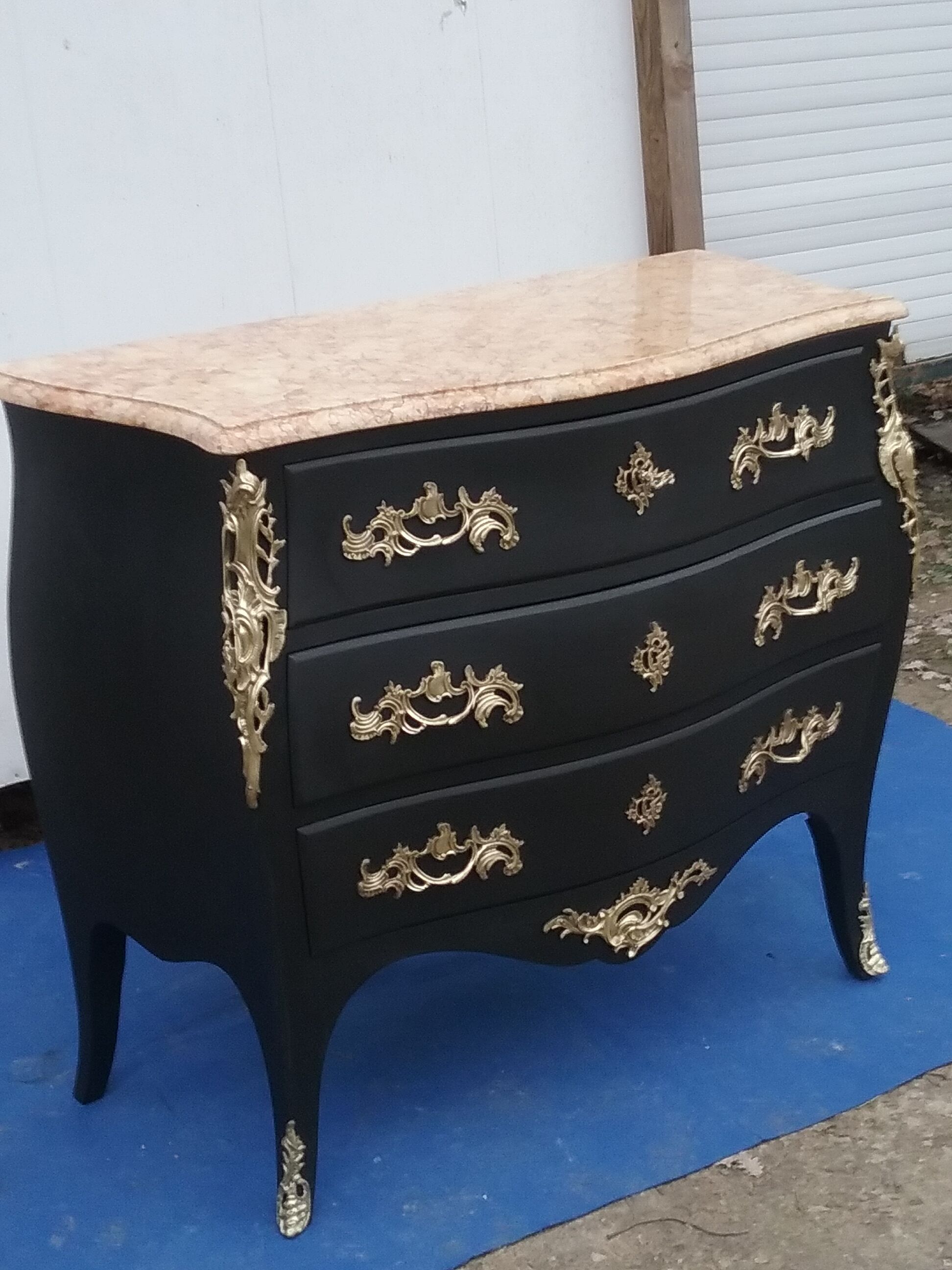 Commode style L XV black