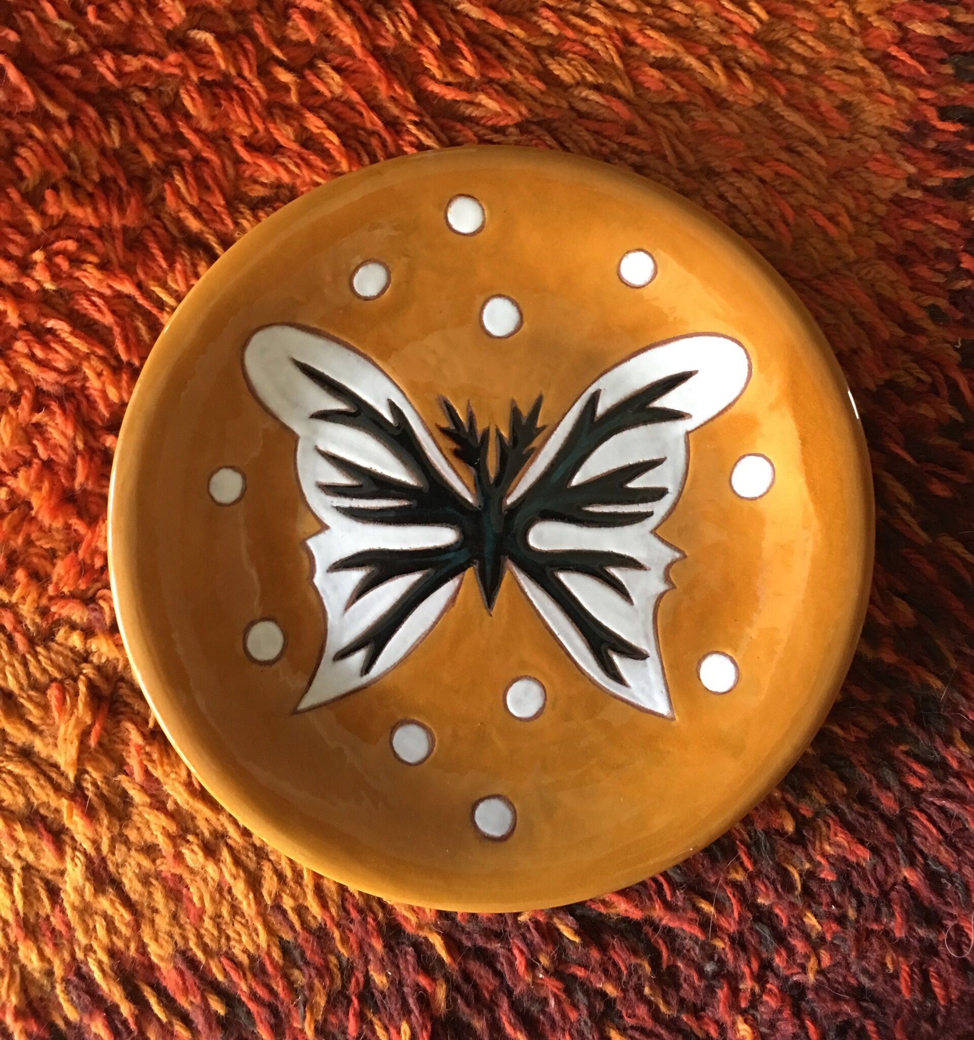 Assiette papillon Jean Picart Ledoux
