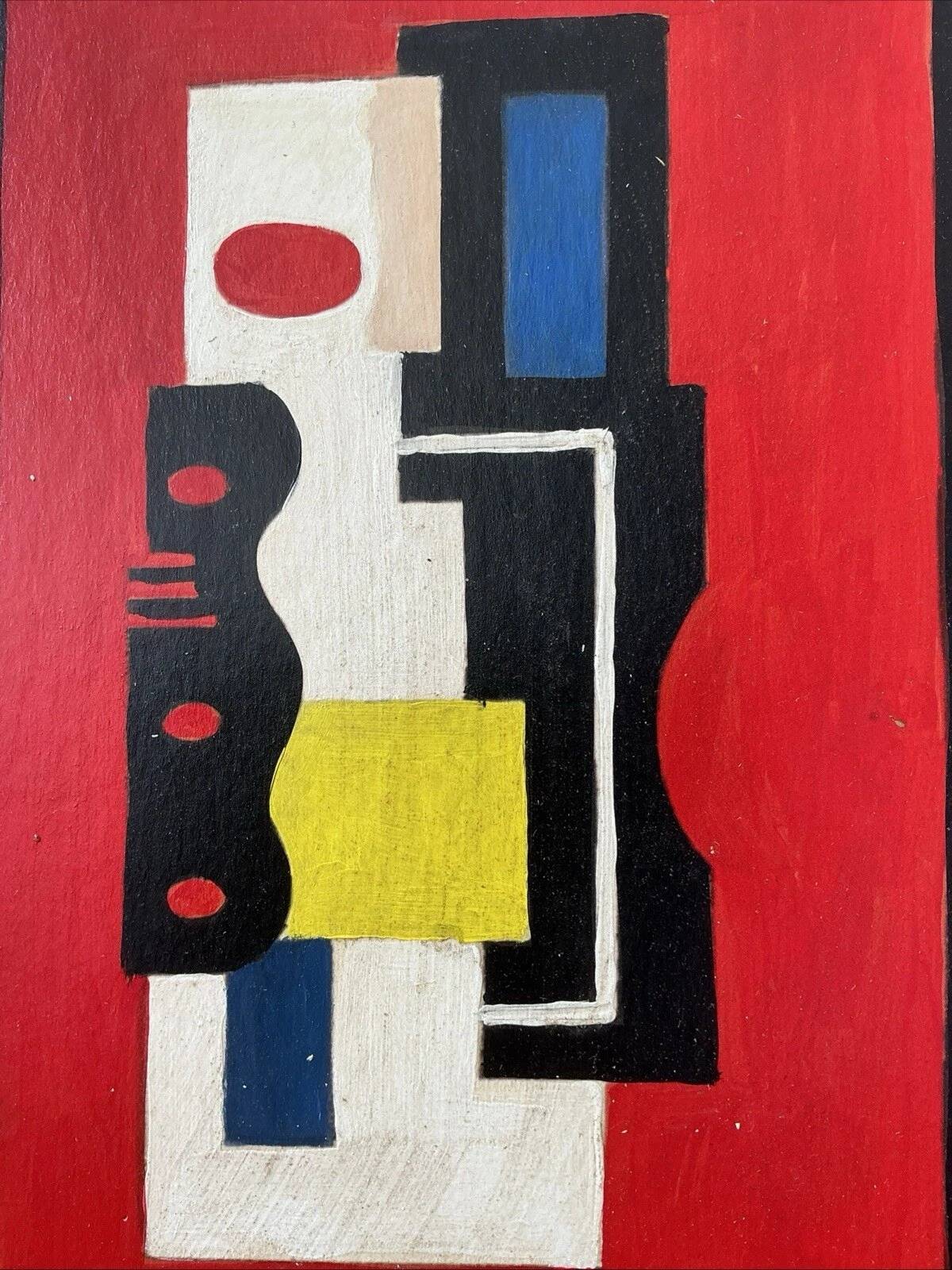 Huile sur toile style cubiste "Hommage à Fernand Léger"